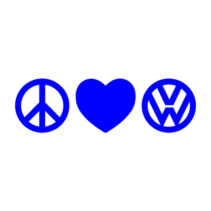Sticker - PEACE LOVE VOLKSWAGEN 2