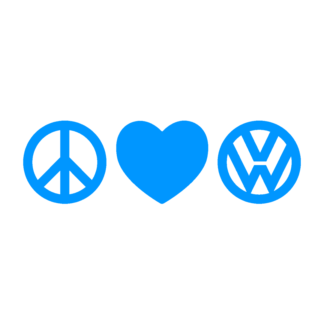 Sticker - PEACE LOVE VOLKSWAGEN 2