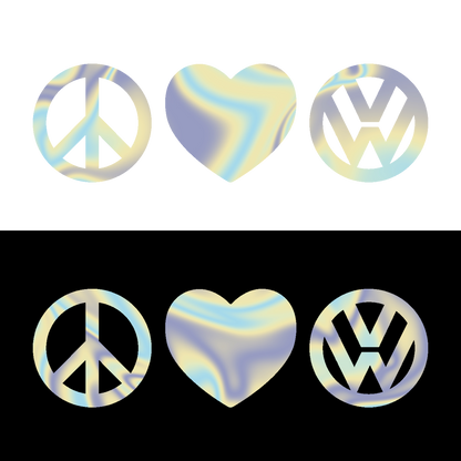 Sticker - PEACE LOVE VOLKSWAGEN 2