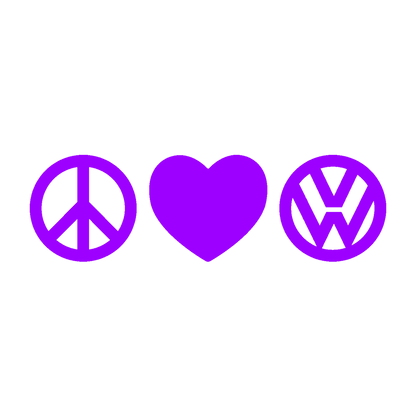 Sticker - PEACE LOVE VOLKSWAGEN 2