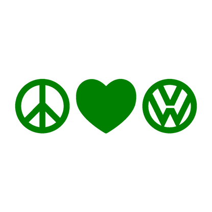 Sticker - PEACE LOVE VOLKSWAGEN 2