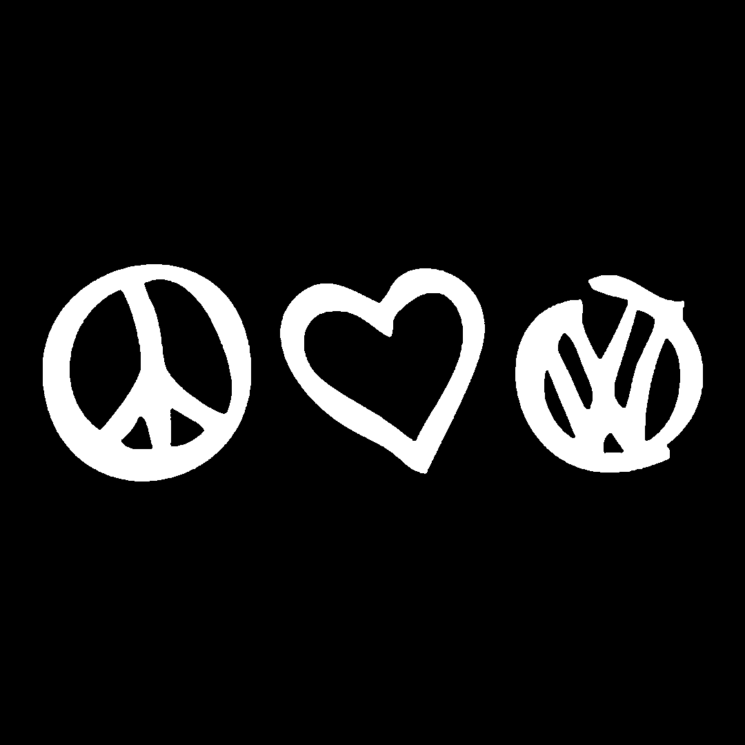 Sticker - PEACE LOVE VOLKSWAGEN