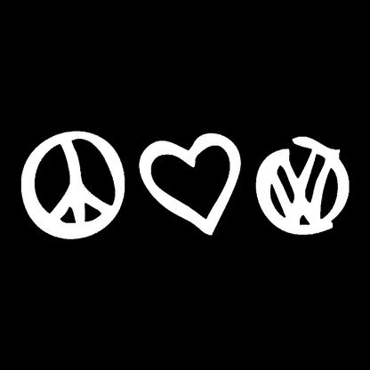 Sticker - PEACE LOVE VOLKSWAGEN