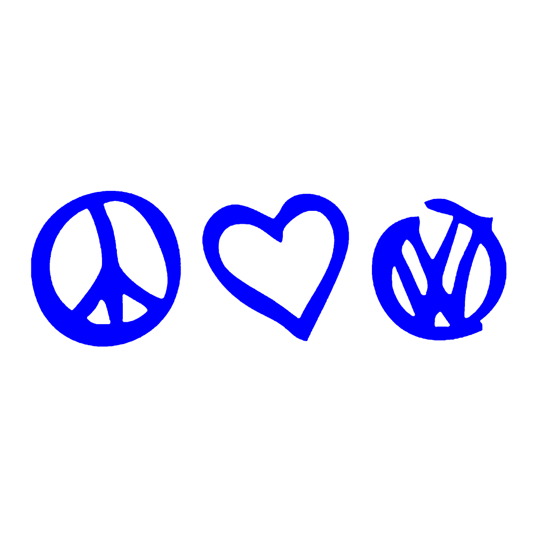 Sticker - PEACE LOVE VOLKSWAGEN