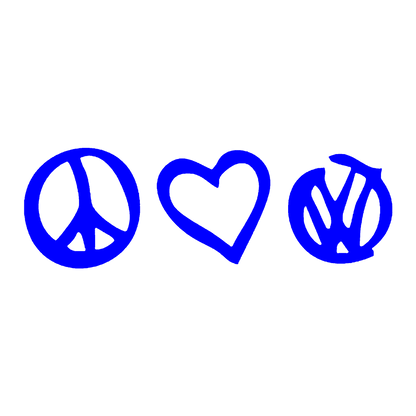 Sticker - PEACE LOVE VOLKSWAGEN