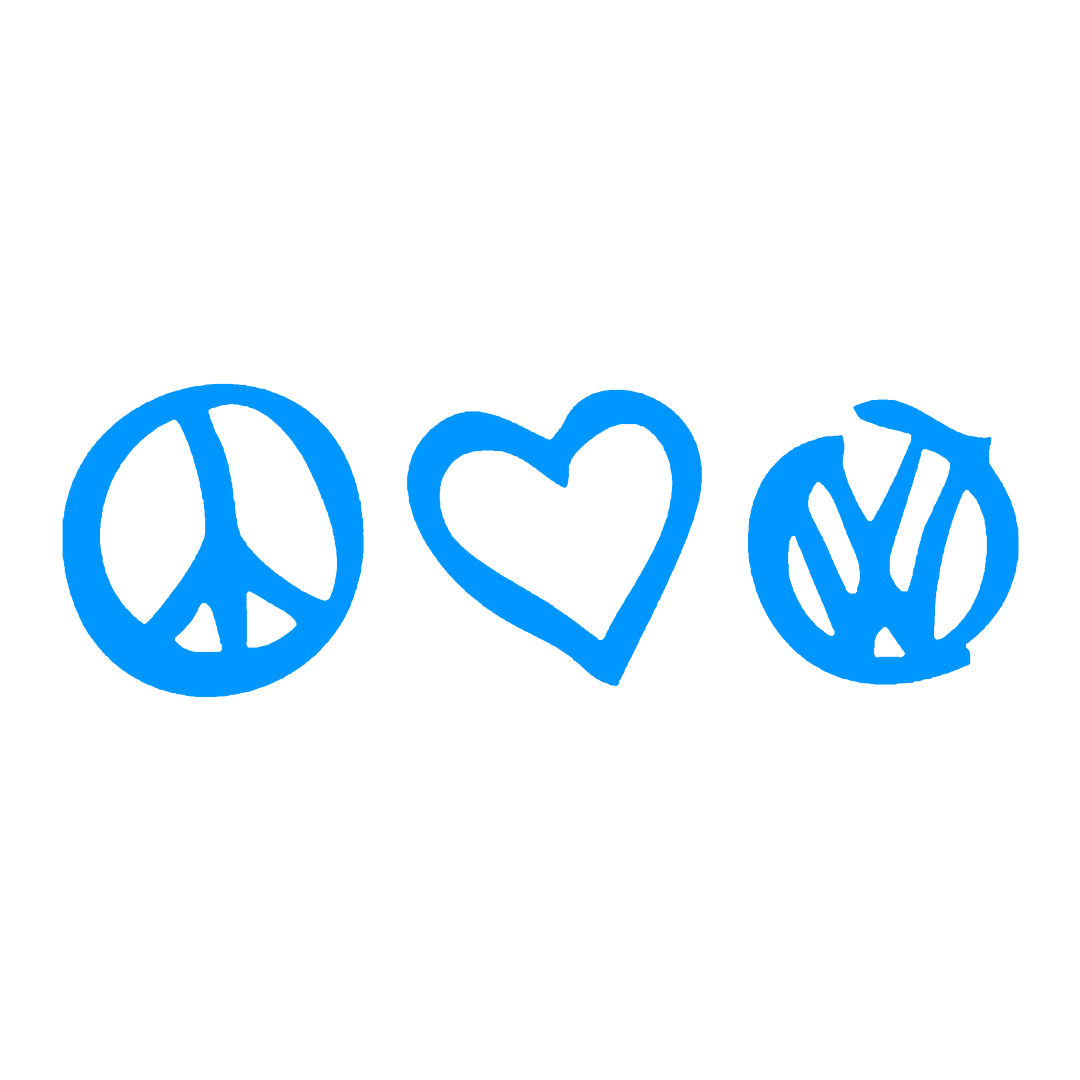 Sticker - PEACE LOVE VOLKSWAGEN
