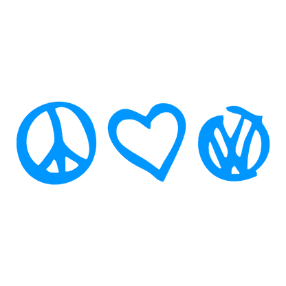 Sticker - PEACE LOVE VOLKSWAGEN