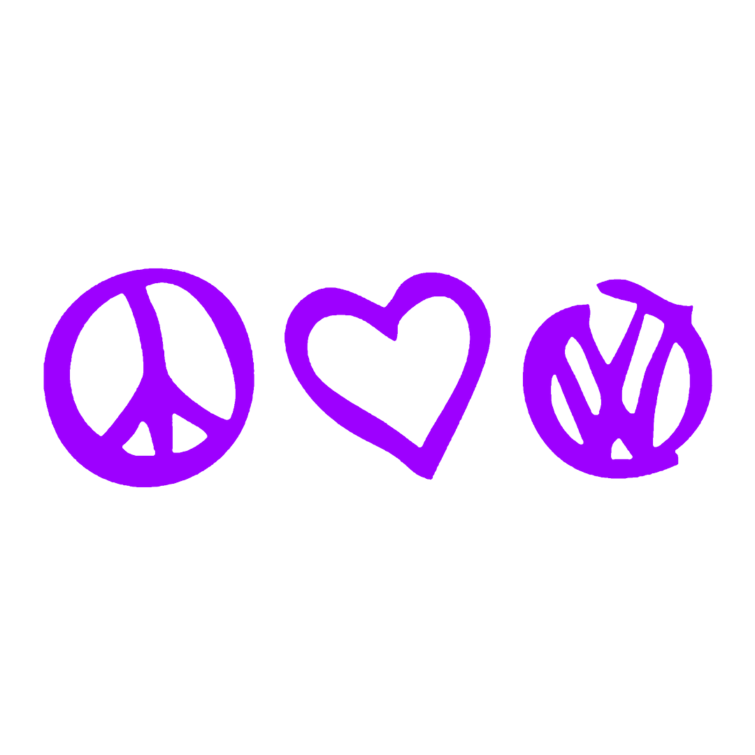 Sticker - PEACE LOVE VOLKSWAGEN