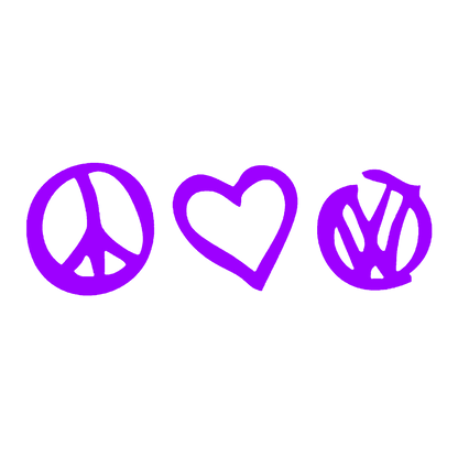 Sticker - PEACE LOVE VOLKSWAGEN