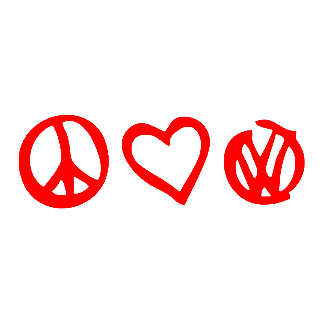 Sticker - PEACE LOVE VOLKSWAGEN