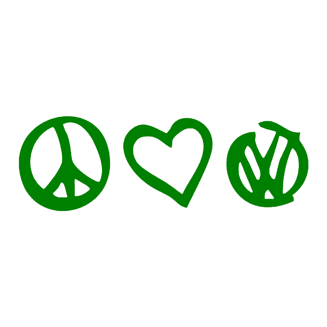 Sticker - PEACE LOVE VOLKSWAGEN