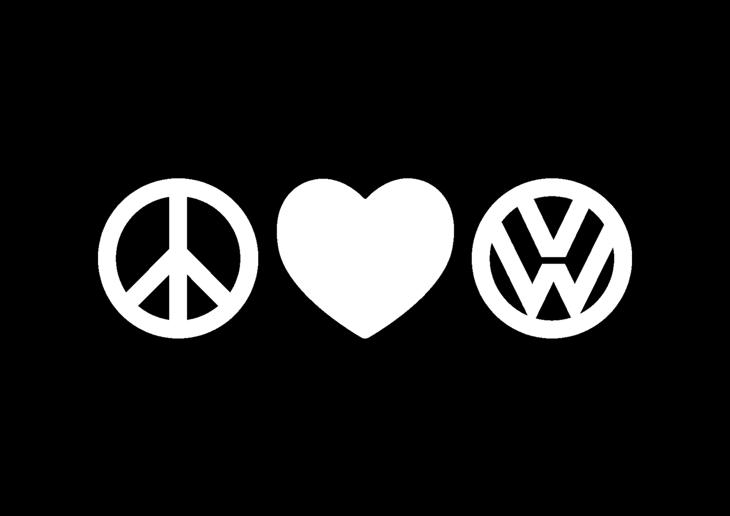 Sticker - PEACE LOVE VOLKSWAGEN 2