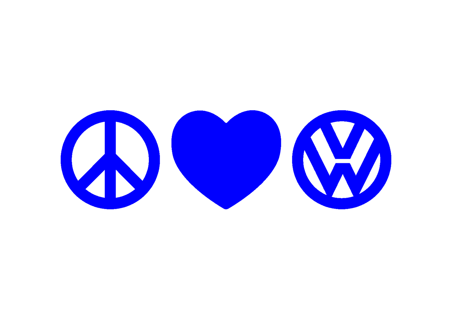 Sticker - PEACE LOVE VOLKSWAGEN 2
