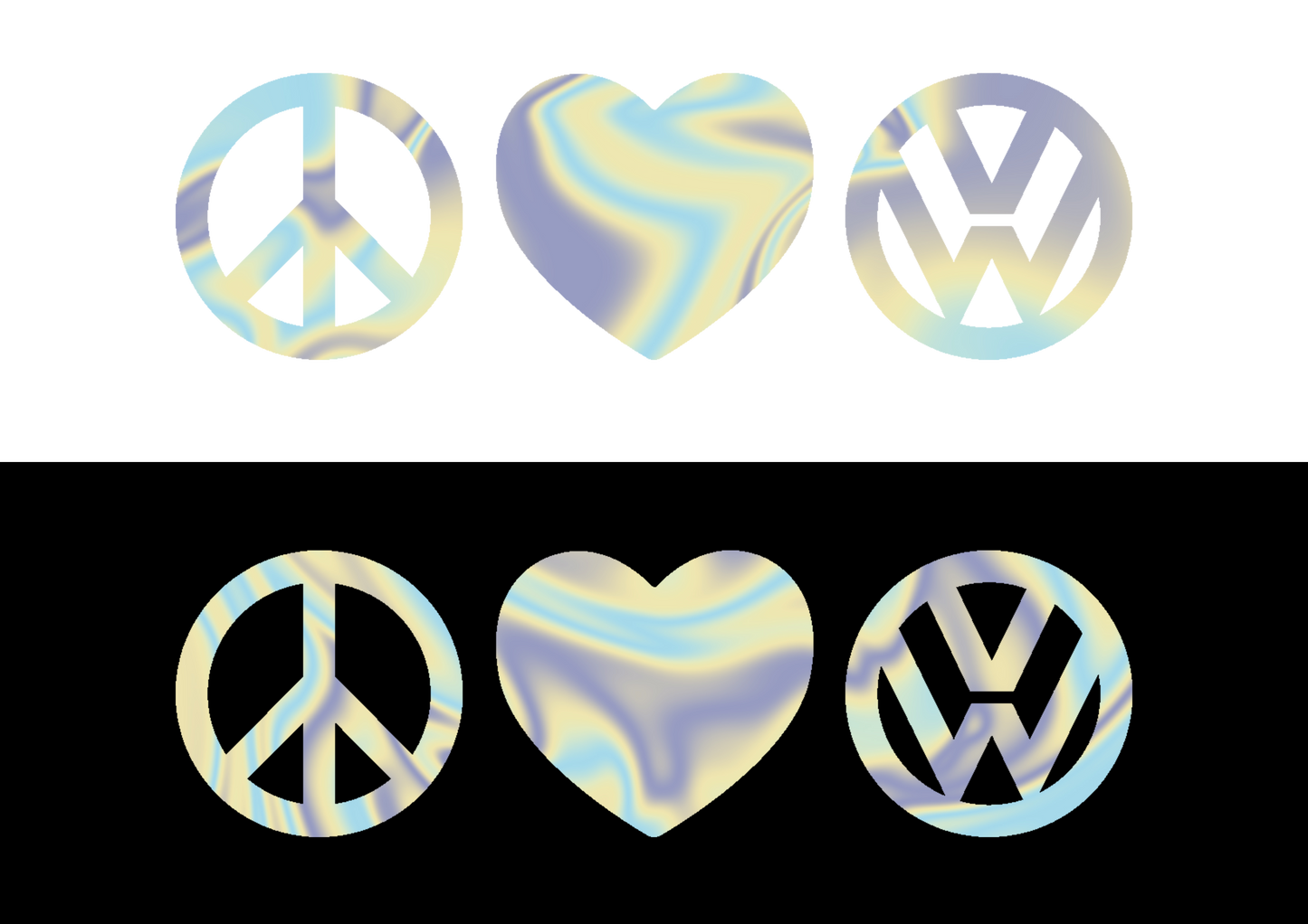 Sticker - PEACE LOVE VOLKSWAGEN 2