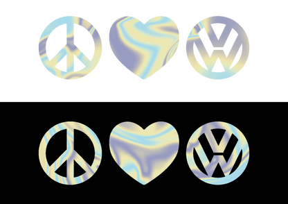 Sticker - PEACE LOVE VOLKSWAGEN 2