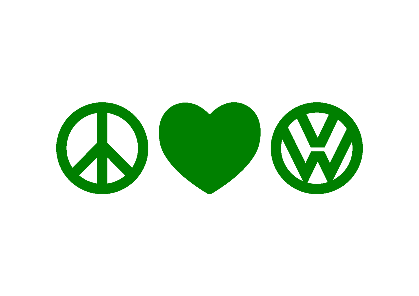 Sticker - PEACE LOVE VOLKSWAGEN 2