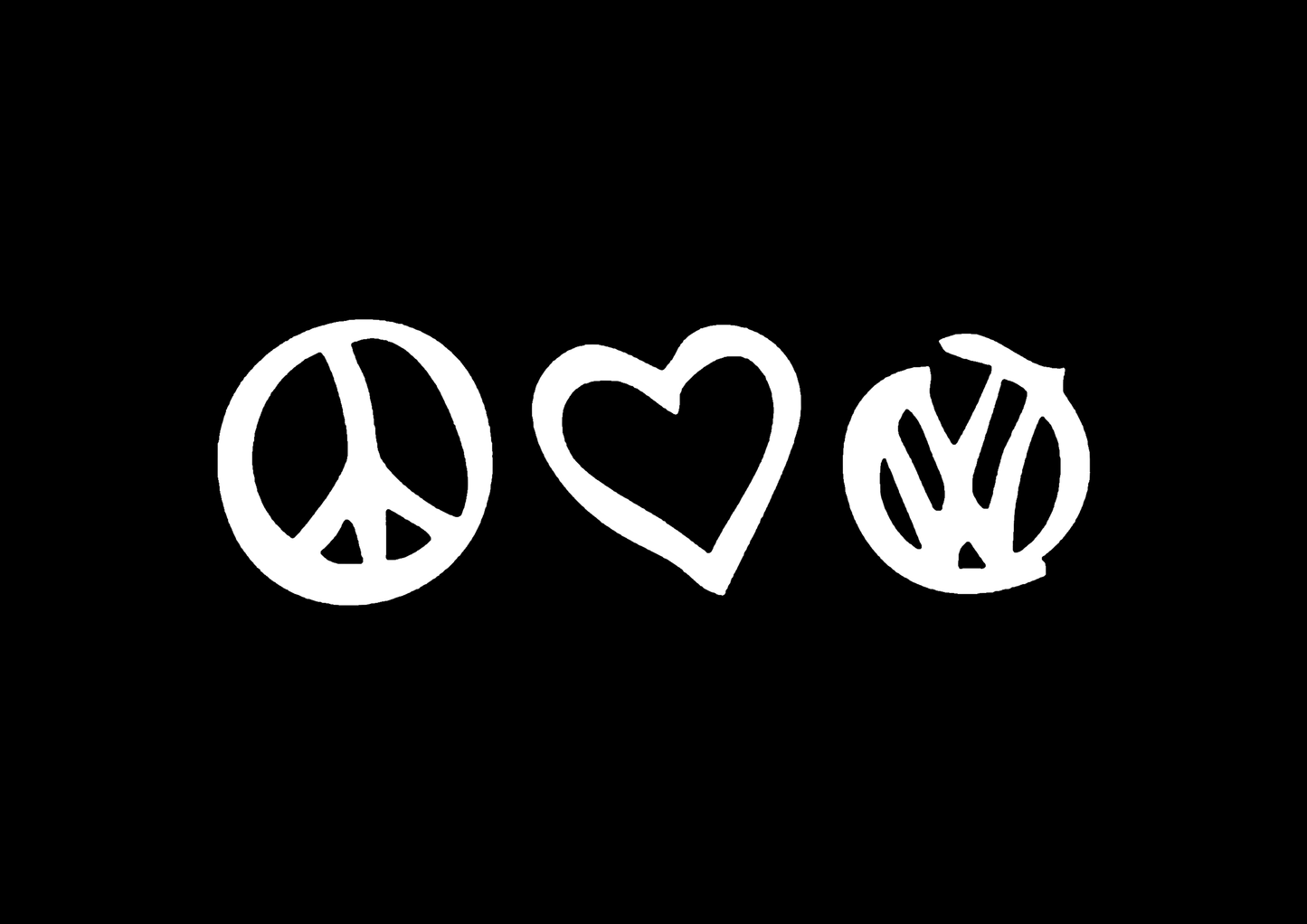 Sticker - PEACE LOVE VOLKSWAGEN
