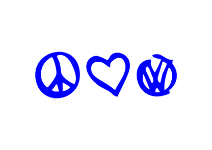 Sticker - PEACE LOVE VOLKSWAGEN