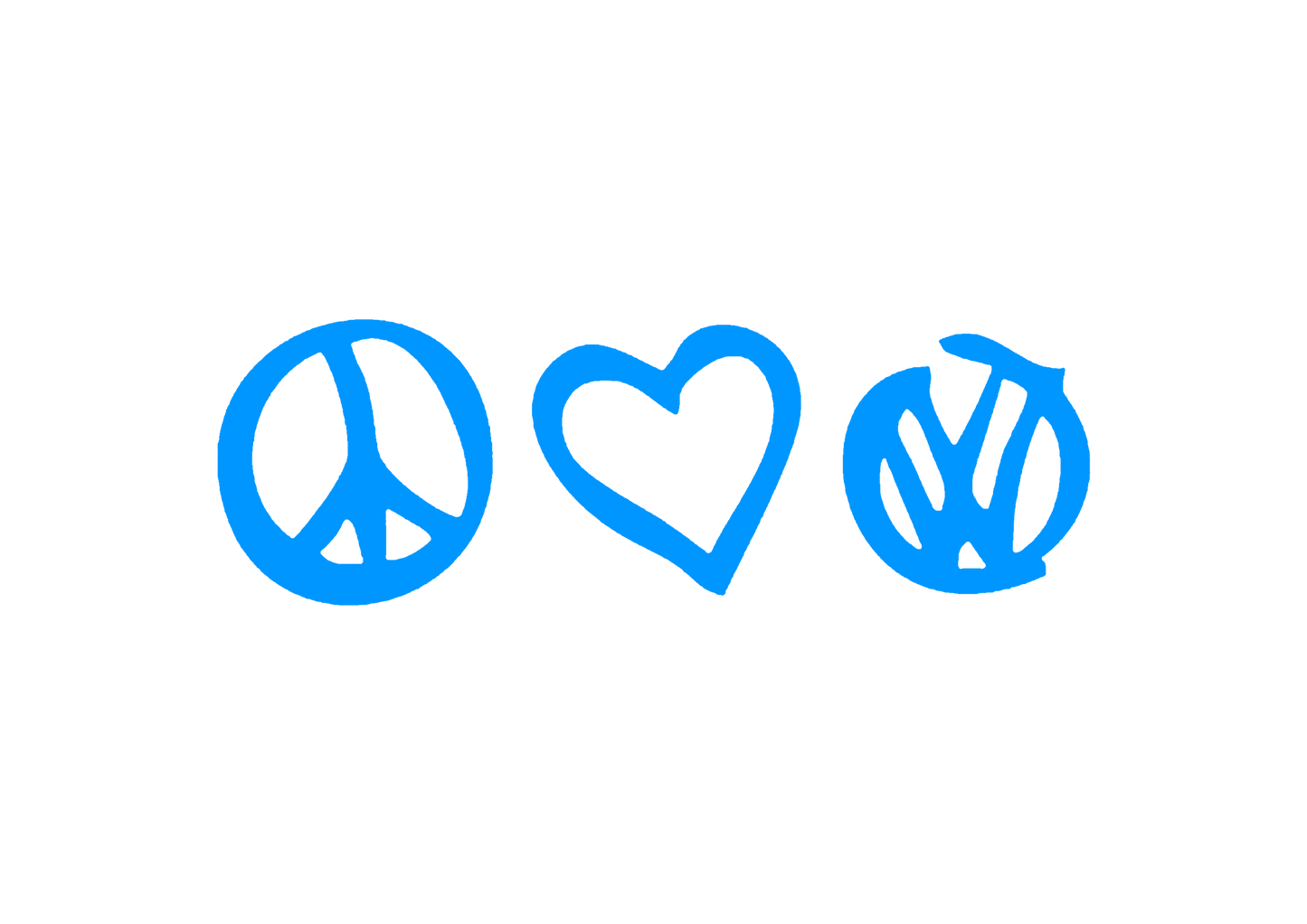 Sticker - PEACE LOVE VOLKSWAGEN
