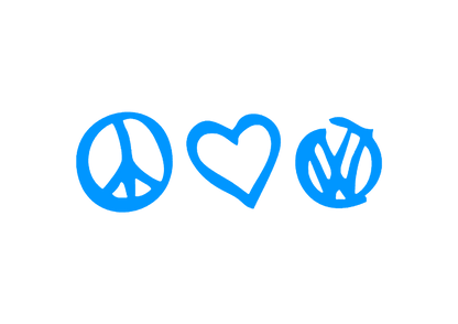 Sticker - PEACE LOVE VOLKSWAGEN