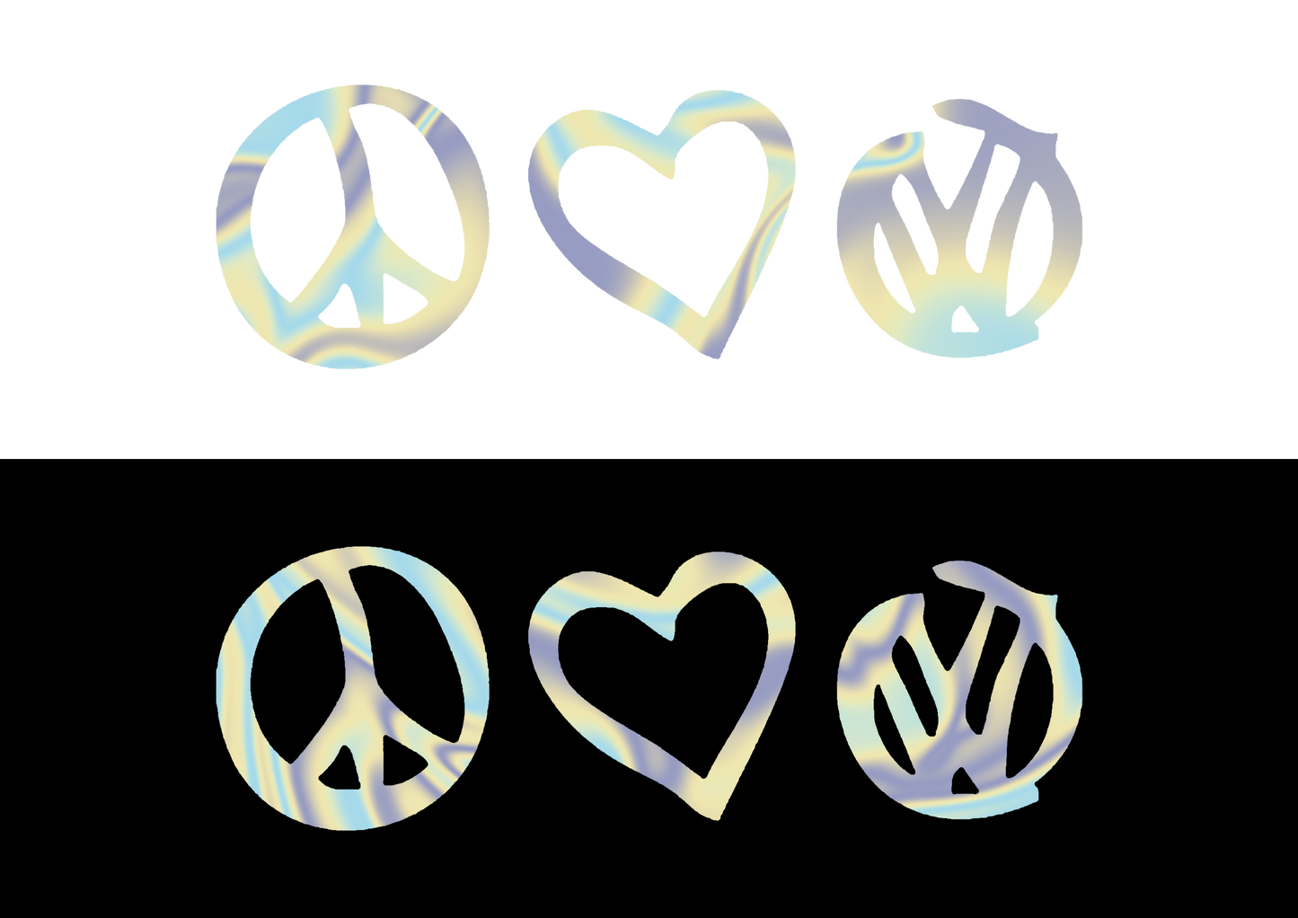Sticker - PEACE LOVE VOLKSWAGEN
