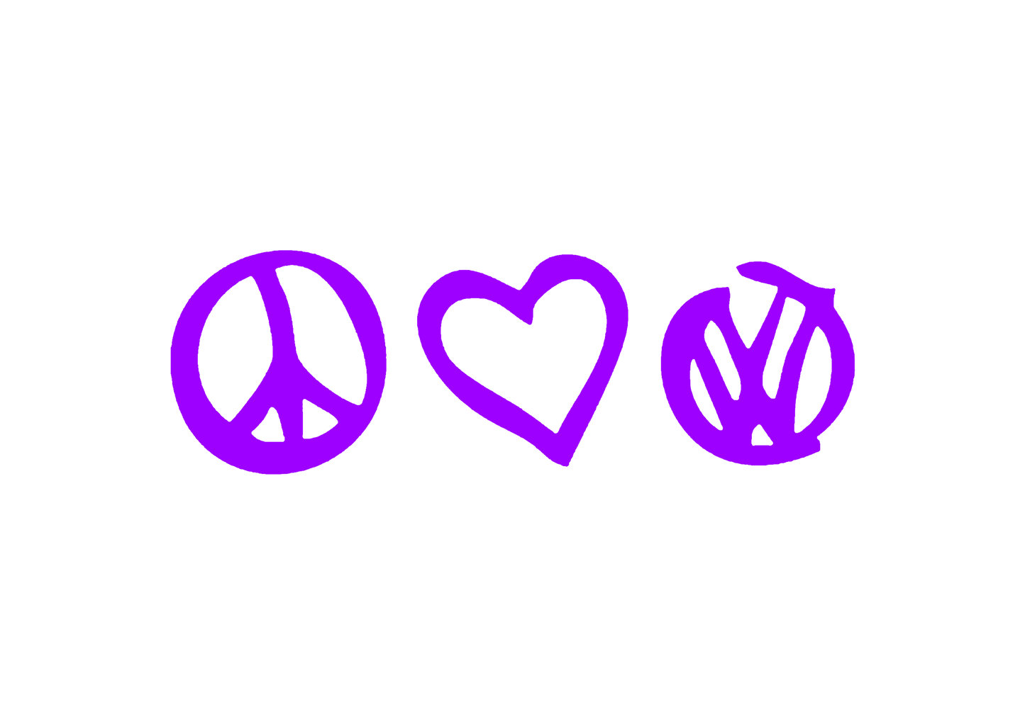 Sticker - PEACE LOVE VOLKSWAGEN
