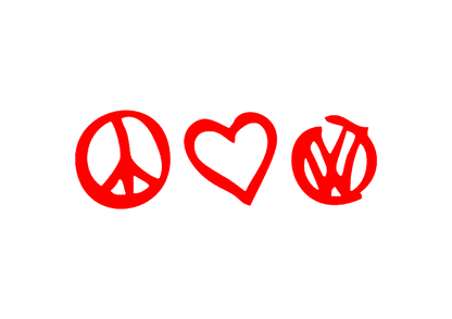 Sticker - PEACE LOVE VOLKSWAGEN