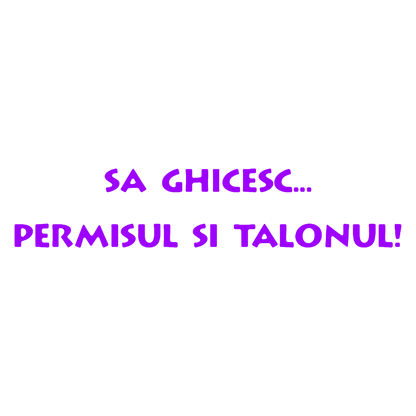 Sticker - PERMISUL SI TALONUL
