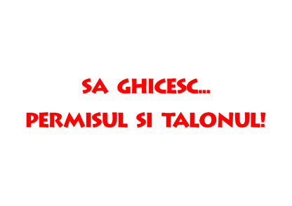 Sticker - PERMISUL SI TALONUL