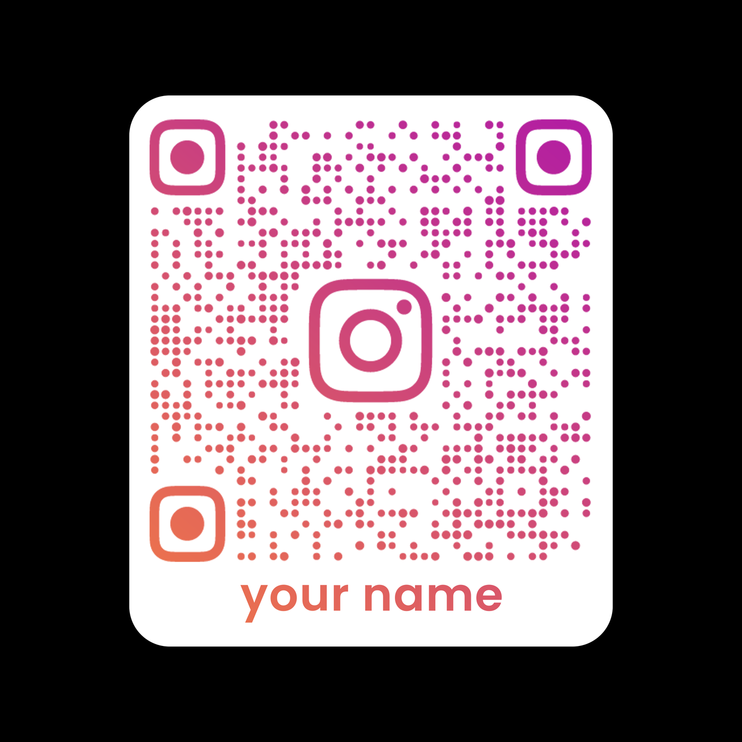 Sticker - INSTAGRAM QR CODE CARD