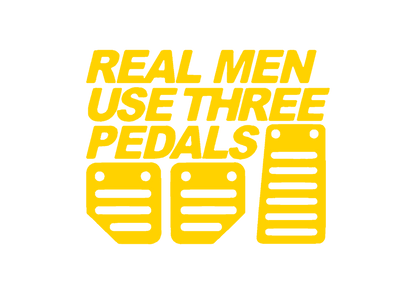 Sticker - REAL MEN USE 3 PEDALS