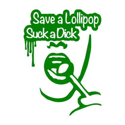 save a lollipop - Verde