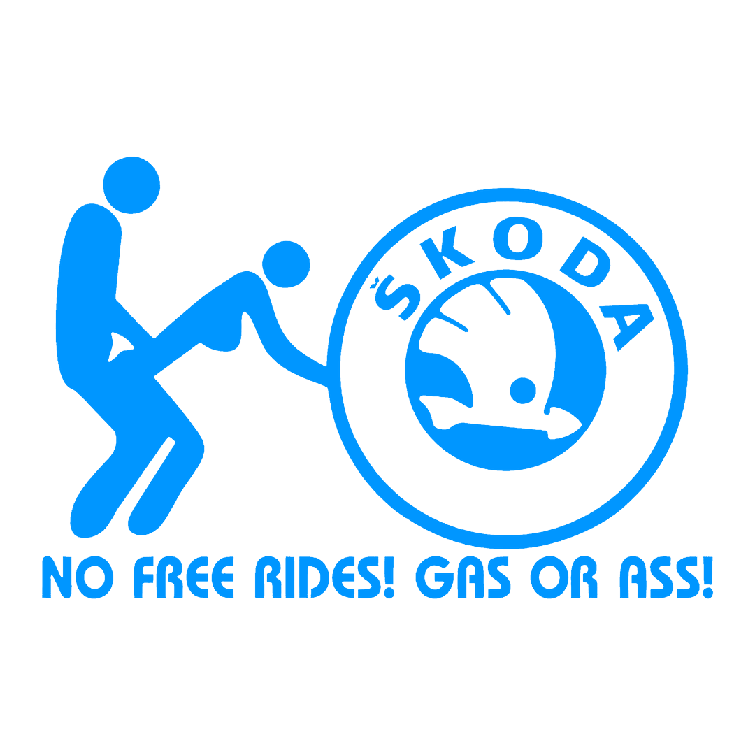 Sticker - SKODA NO FREE RIDES 2