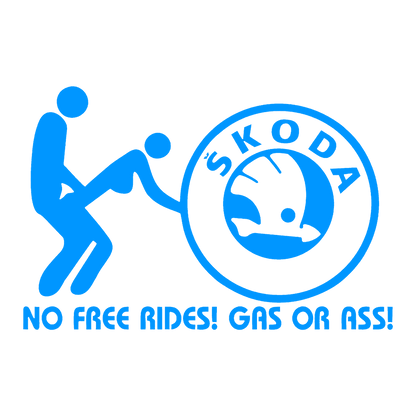 Sticker - SKODA NO FREE RIDES 2