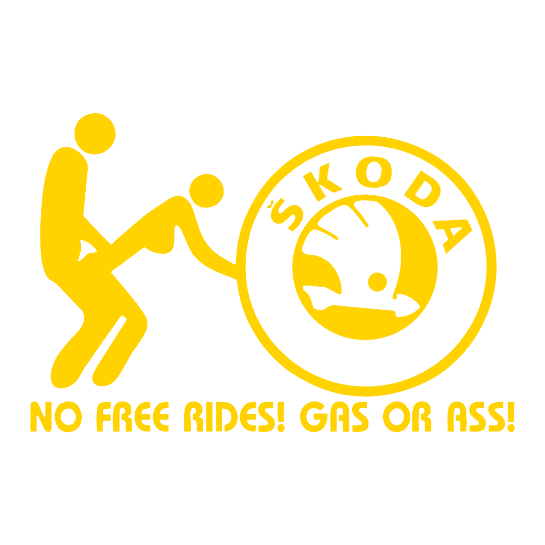 Sticker - SKODA NO FREE RIDES 2