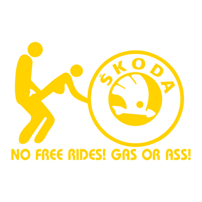 Sticker - SKODA NO FREE RIDES 2