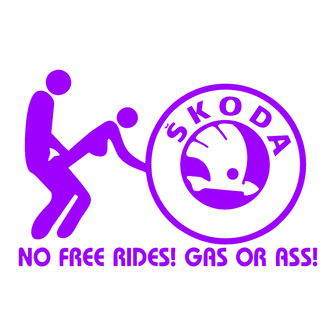 Sticker - SKODA NO FREE RIDES 2