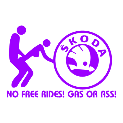 Sticker - SKODA NO FREE RIDES 2