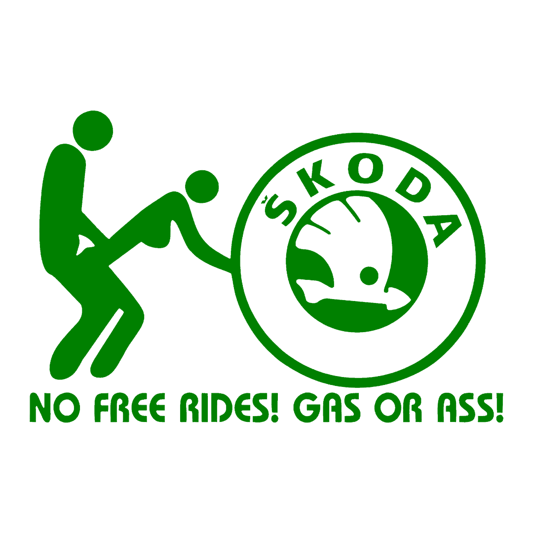 Sticker - SKODA NO FREE RIDES 2