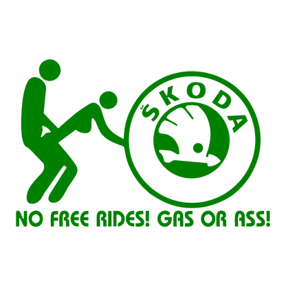 Sticker - SKODA NO FREE RIDES 2