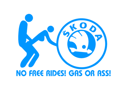 Sticker - SKODA NO FREE RIDES 2