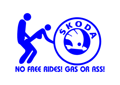 Sticker - SKODA NO FREE RIDES 2