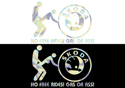 Sticker - SKODA NO FREE RIDES 2