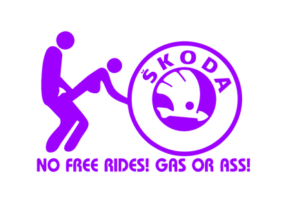 Sticker - SKODA NO FREE RIDES 2