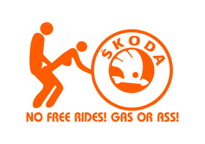 Sticker - SKODA NO FREE RIDES 2