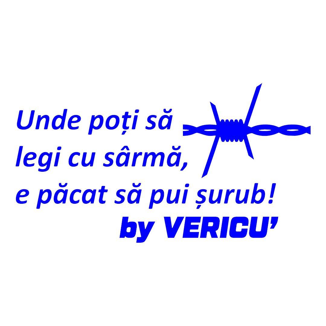 Sticker - UNDE POTI SA LEGI CU SARMA
