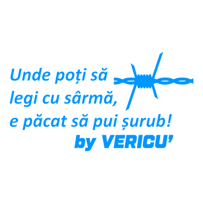 Sticker - UNDE POTI SA LEGI CU SARMA