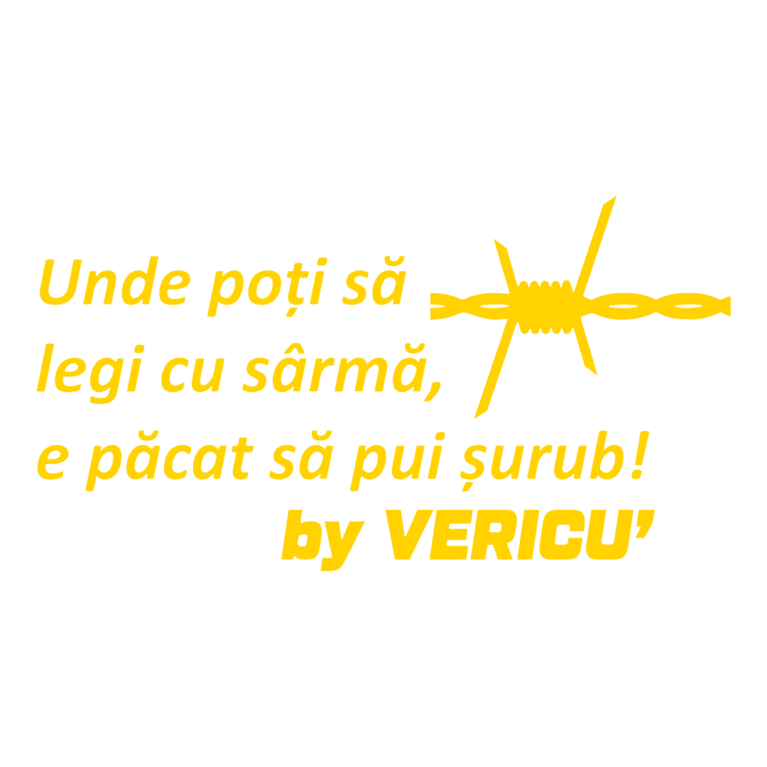 Sticker - UNDE POTI SA LEGI CU SARMA