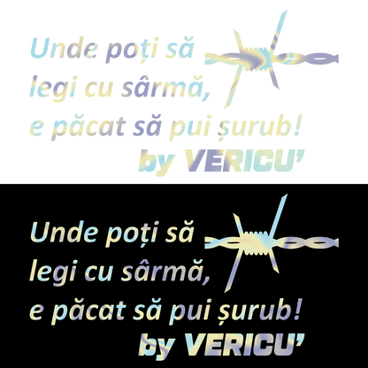 Sticker - UNDE POTI SA LEGI CU SARMA