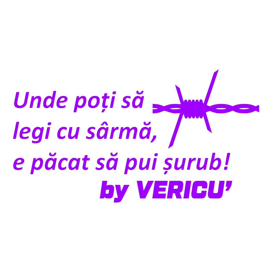 Sticker - UNDE POTI SA LEGI CU SARMA
